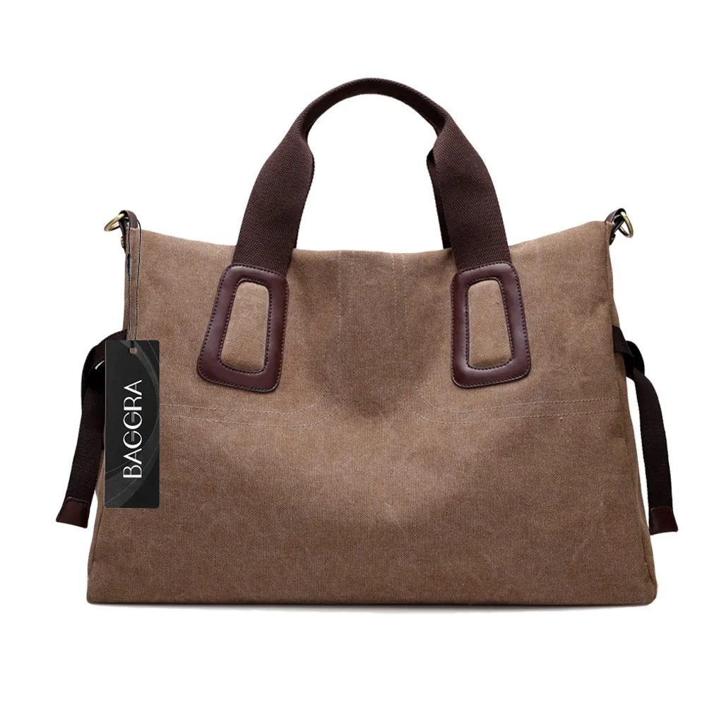 

Women Canvas Handbag Casual Large Capacity Tote Solid Color Messenger Crossbody Shoulder