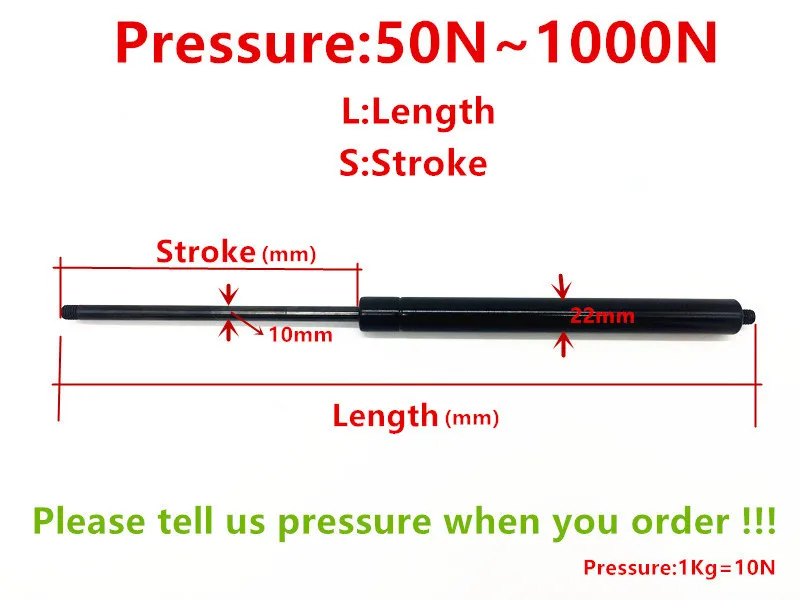 Пневматический пружинный гидравлический опорный стержень автоматический