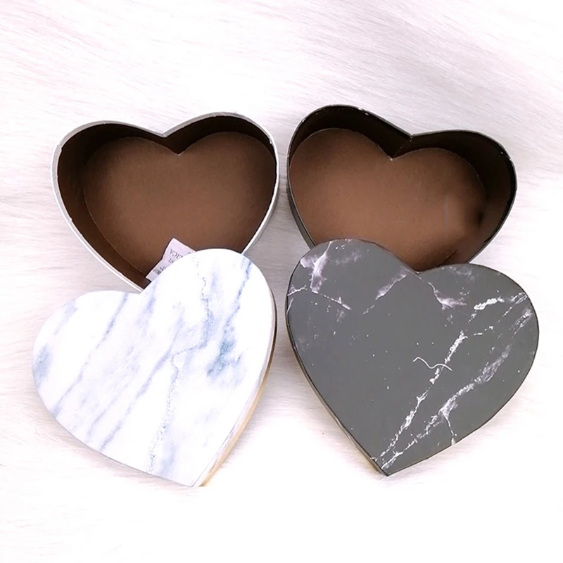 

3pcs peach heart box marble gift box heart-shaped gift box Valentine's Day flower box birthday gift box storage box J6A5226