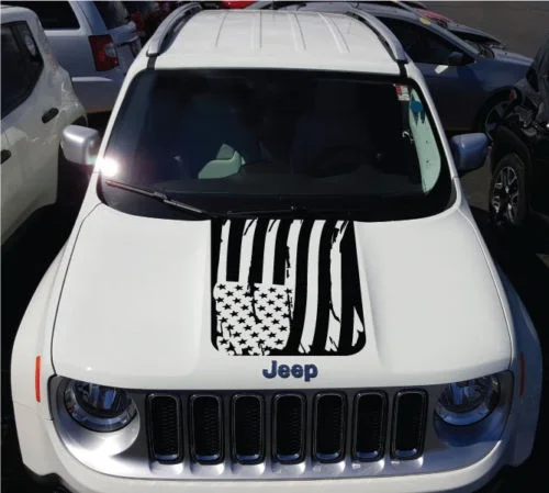 

For Renegade Hood American Flag Distressed Grunge Graphic Vinyl Decal Sticker