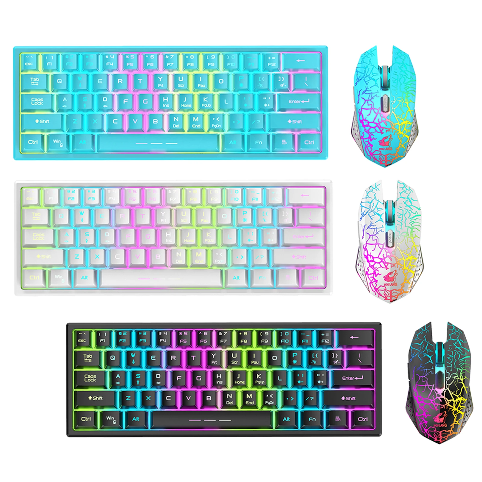 

2.4G Wireless Cordless Keyboard + Mouse Combo Set Quiet for Windows PC Laptop Stable Connection Adjustable DPI