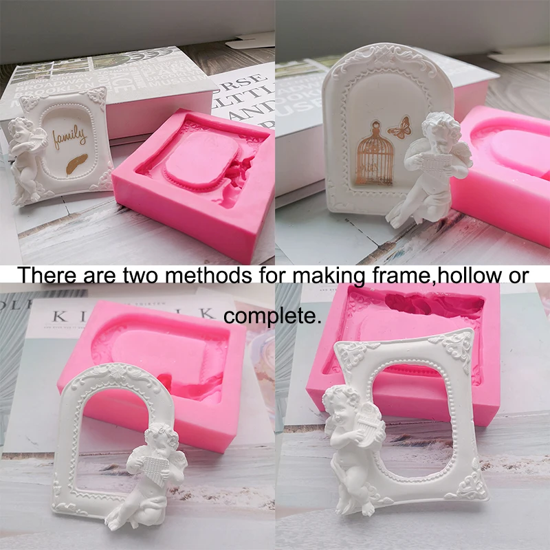 Angel Baby Frame ароматический гипсовый гипс для украшения дома фоторамка помадка торт
