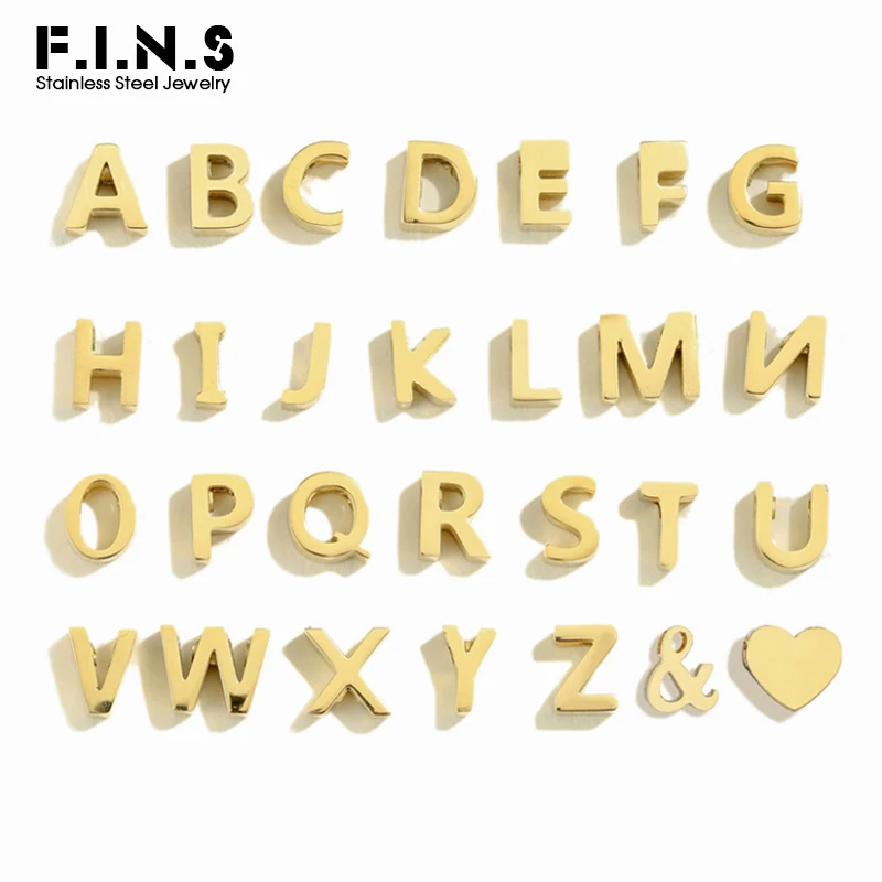F.I.N.S A Z 26 букв 100% нержавеющая сталь начальное имя маленькое ожерелье для женщин