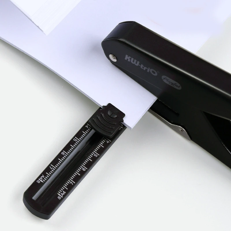 Office Adjustable Hole Puncher with Detachable Flexible Positioning Ruler Chip Tray Pitch 15-80mm | Канцтовары для офиса и