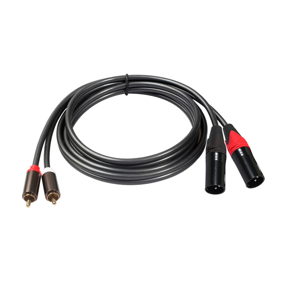 Двойной штекер RCA на разъем XLR 2 Hi-Fi стерео аудио кабель для аудиосоединения