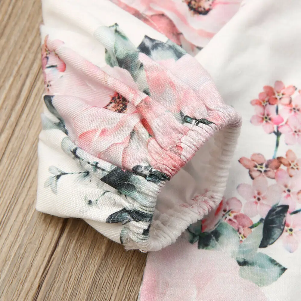 2019 Fashion Toddler Kids Baby Girl Floral Tops Long Sleeve Blouse Ruffle Pants Autumn Winter Outfits Clothes 1-6Years | Мать и ребенок