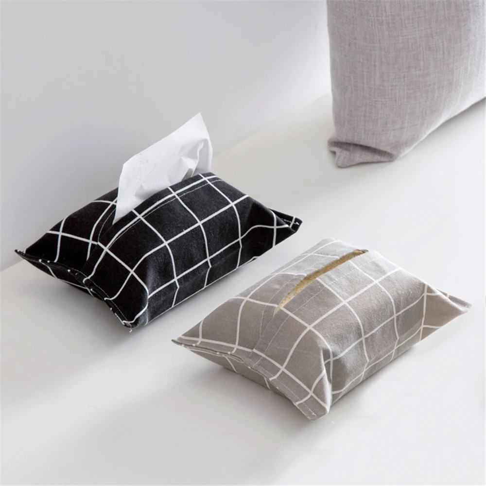 Чехол для салфеток контейнер из хлопка и льна дома автомобиля бумажные салфетки