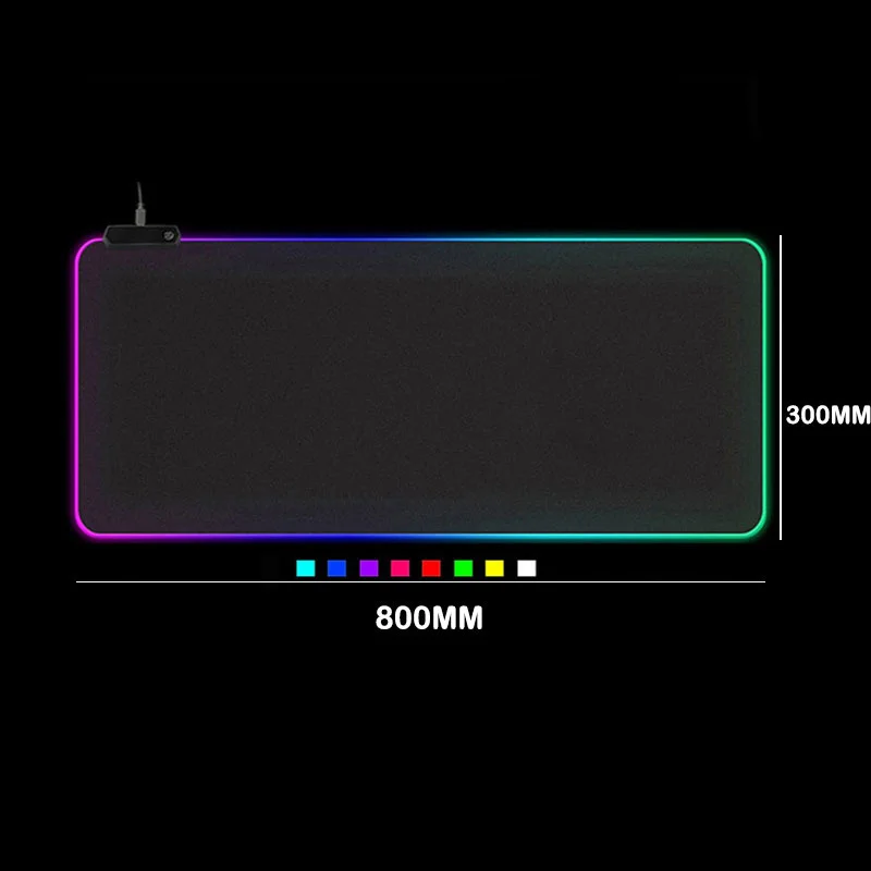 

LED Light Gaming Mouse Pad RGB Large Keyboard Cover Non-Slip Rubber Base Computer Carpet Desk Mat PC Game Mouse Pad