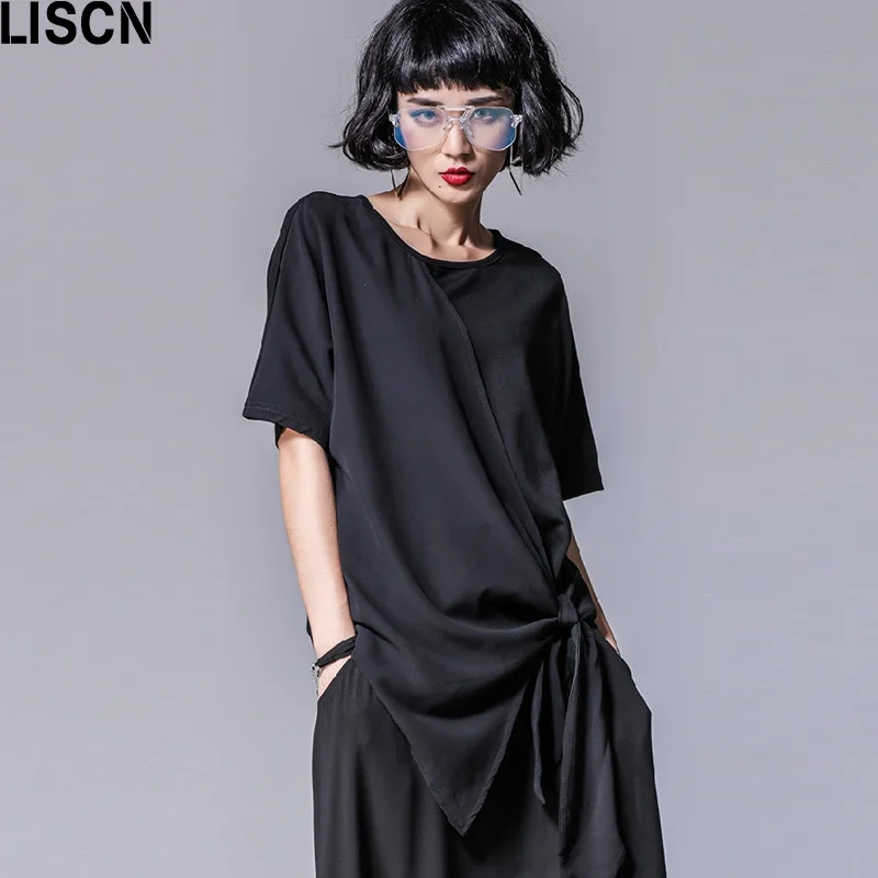 2020 Весна Лето Европа размера плюс футболки женские Асимметричные Женская