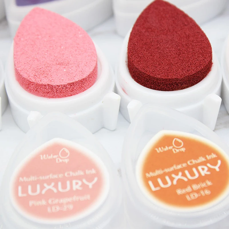 Набор чернильных подушечек сделай сам креативные в форме капли воды для