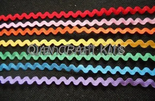 Лента Ric Rac/ Zig Zag для отделки многоцветной одежды лента Rac поделок ширина 5-6 мм 80