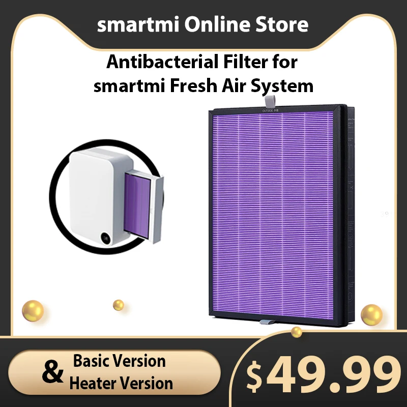 

For Smartmi XFXTDFR02ZM fresh air system filter wall-mounted fresh fan integrated purifier hepa filter Antibacterial version