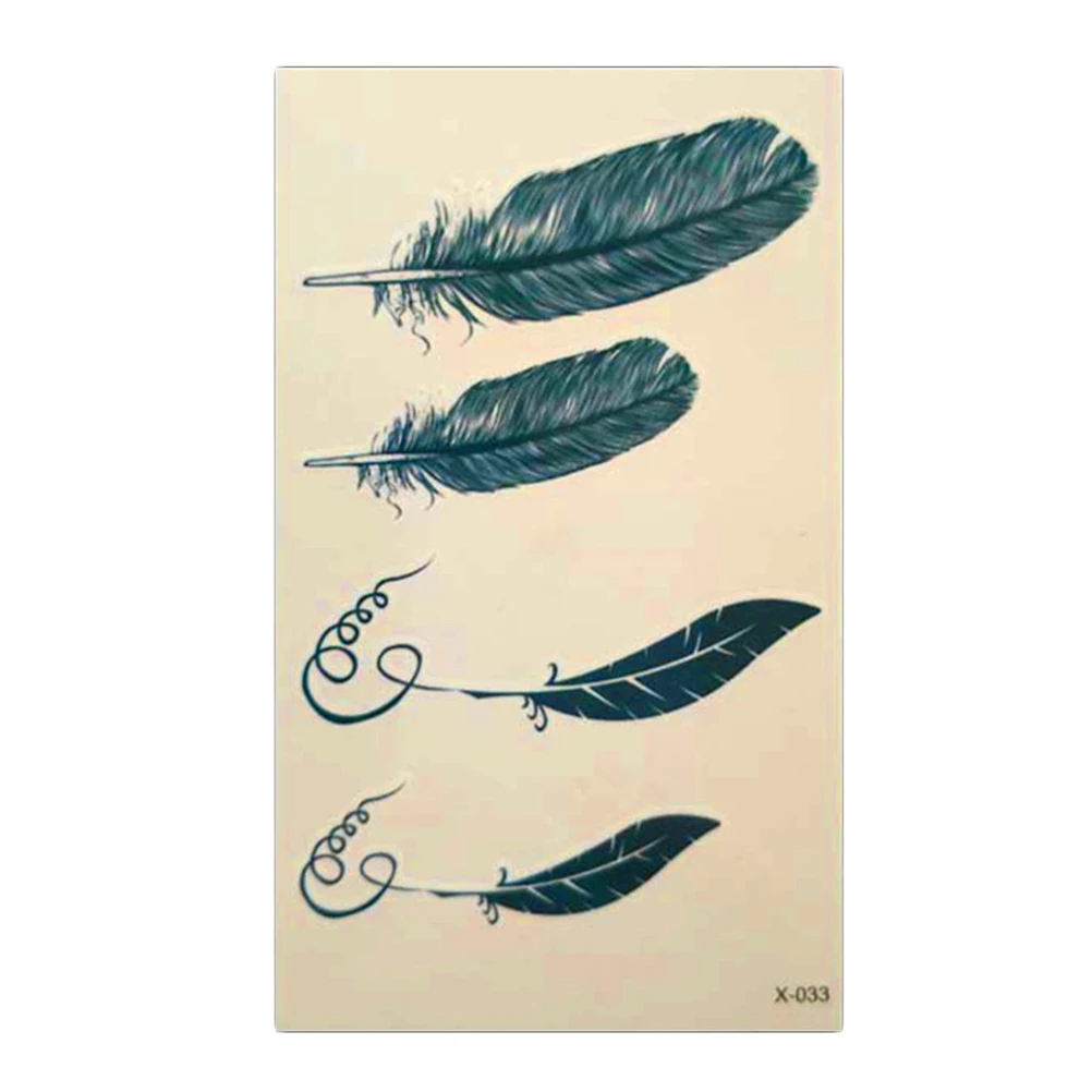 New 10.5*6cm Swan feathers Flash Tattoo Hand Sticker Small Waterproof Henna Beauty Temporary Body | Красота и здоровье