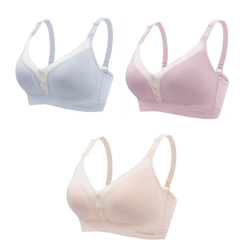 Женский бесшовный бюстгальтер для кормящих матерей без косточек мягкое
