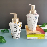 ceramics porcelain liquid soap dispenser bathroom shampoo shower gel bottle bubbler head bath hardware birthday presents 340ml