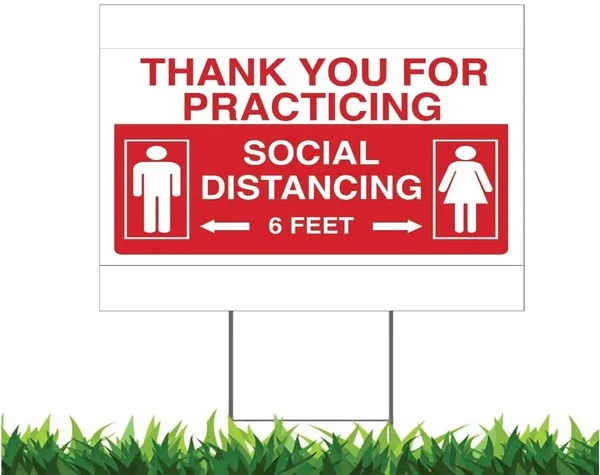 

Thank You for Practicing Social Distancing tin Sign