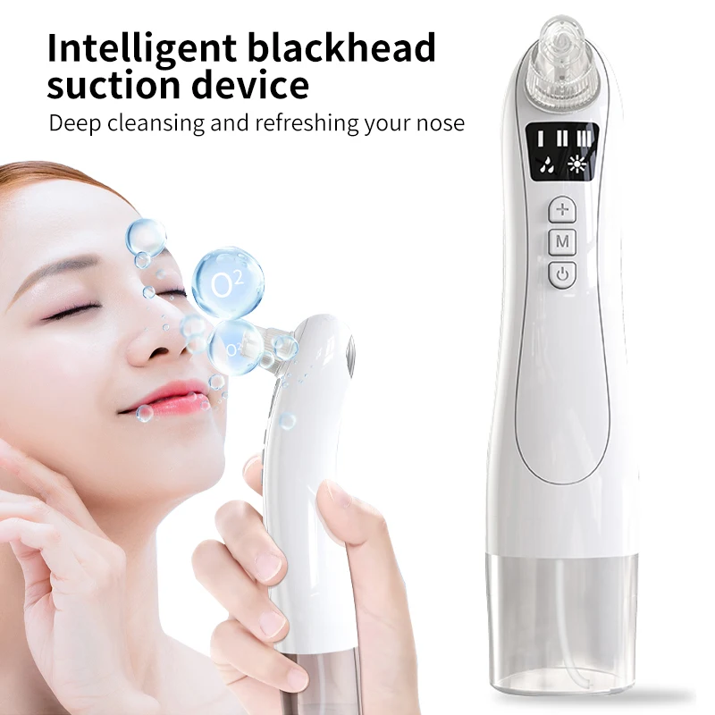 

Microbubble Blackhead Remover Pore Cleanser Face Deep Cleansing Rechargeable Anti Acne Pimple Vacuum Suction Facial Cleaner