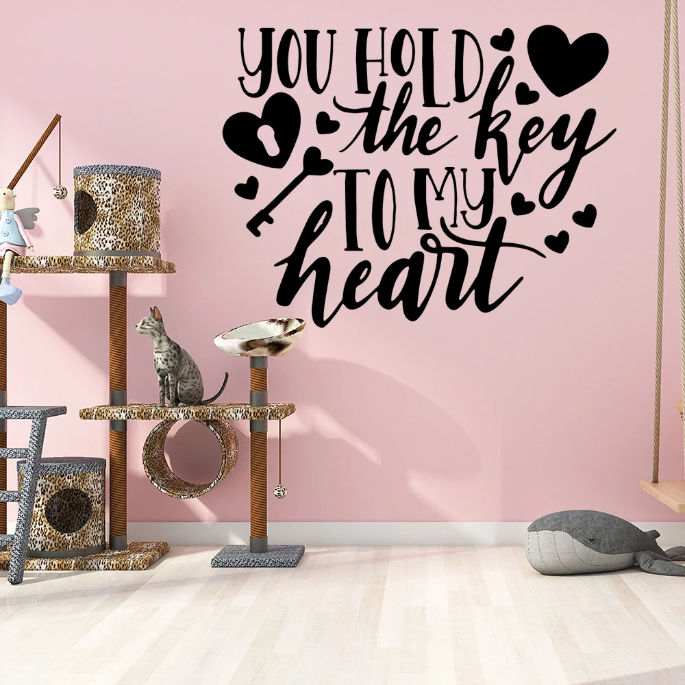 DIY Искусство Держать Мое Сердце текст ПВХ настенные наклейки домашний декор для