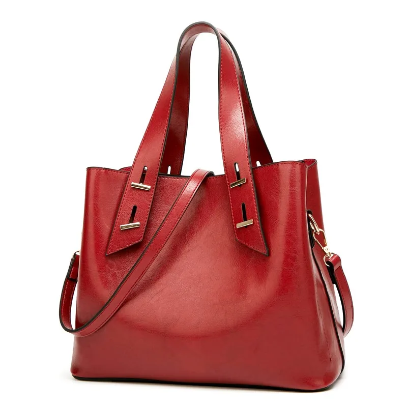 

PU Leather Fashion Ladies Bucket Handbag Messenger Bag Casual Large Capacity Women Tote Shoulder Bag Soft Shopping Crossbody Bag