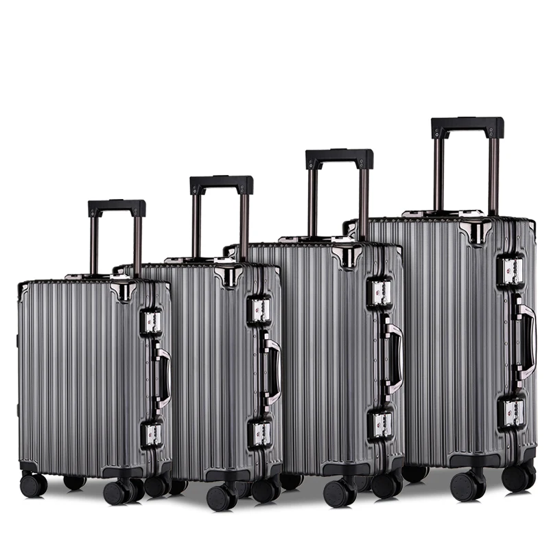 2019 алюминиевый каркас материал TSA замок с паролем Универсальный чемодан колесом