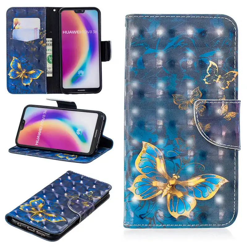 3D флип-чехол для телефона s для huawei P20 Lite P30 Pro Чехол для huawei P30 P20 mate 20 30 Pro P10 Lite чехол кожаный кошелек - Цвет: 8