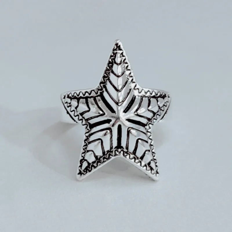 Кольцо на палец в виде звезды стиле панк|Кольца| |