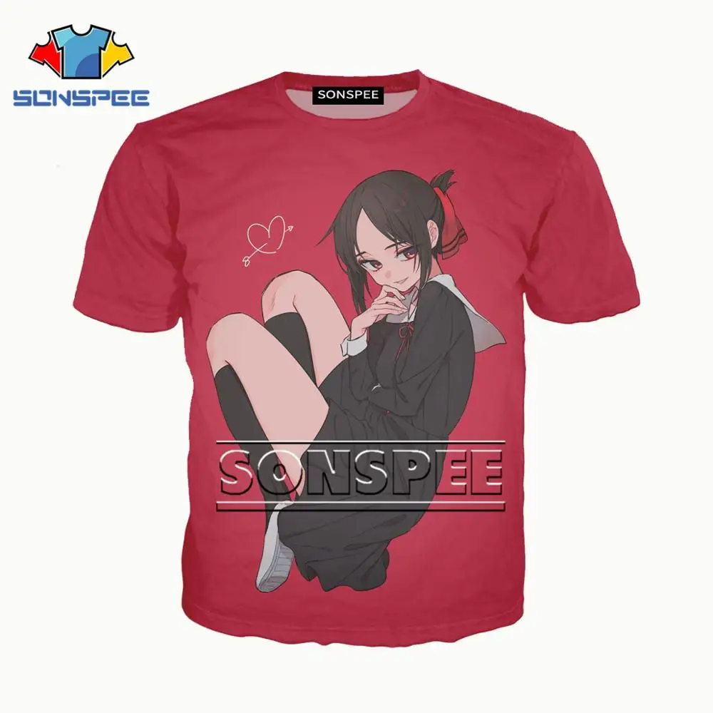 SONSPEE Kaguya sama Love Is War 3D принт мужская и женская одежда футболка унисекс лидер продаж