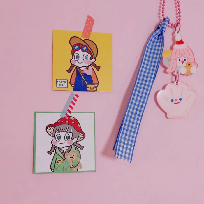 ins hot sale japanese little girl sticker album hand decorated stickers office learning decoration supplies mobile phone sticker free global shipping