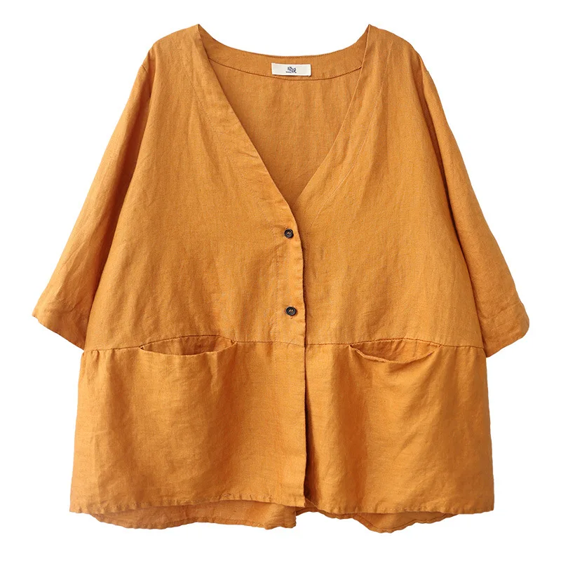 

Max LuLu 2020 Chinese Designer Ladies Summer Loose Tops Womens Vintage Casual Shirts Female Linen Short Sleeve Blouses Plus Size