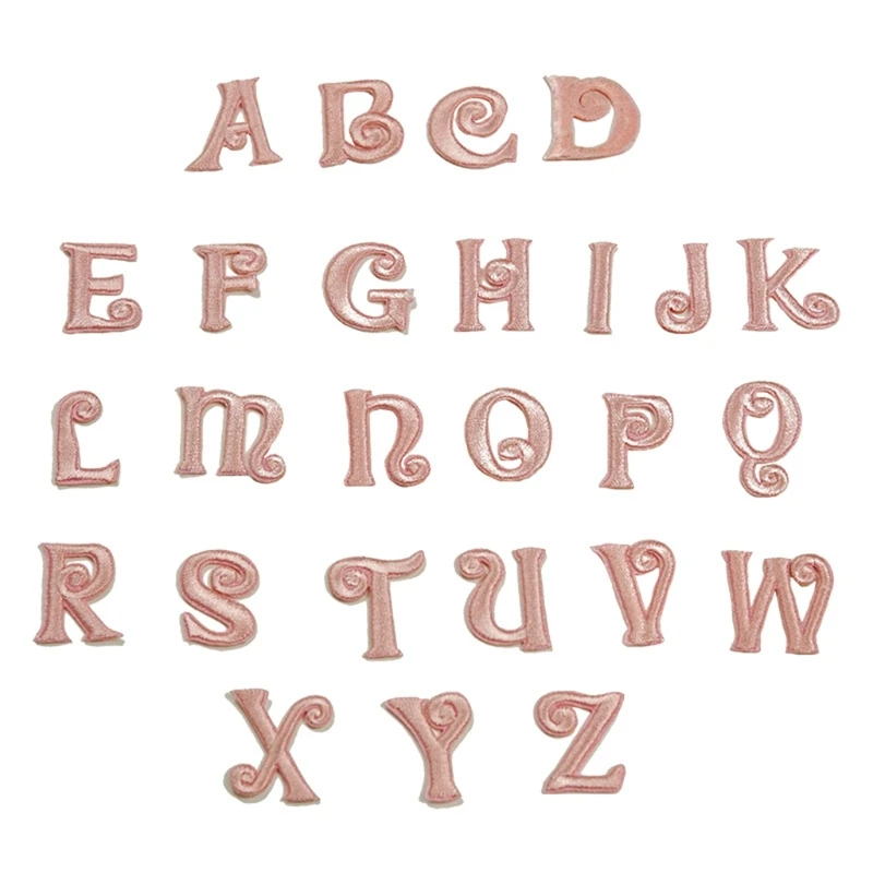 

26 PCS Iron on Letters Patches Applique Sew on Patches Rose Gold Letter A-Z Patch Alphabet Patches DIY Custom Name Decorative