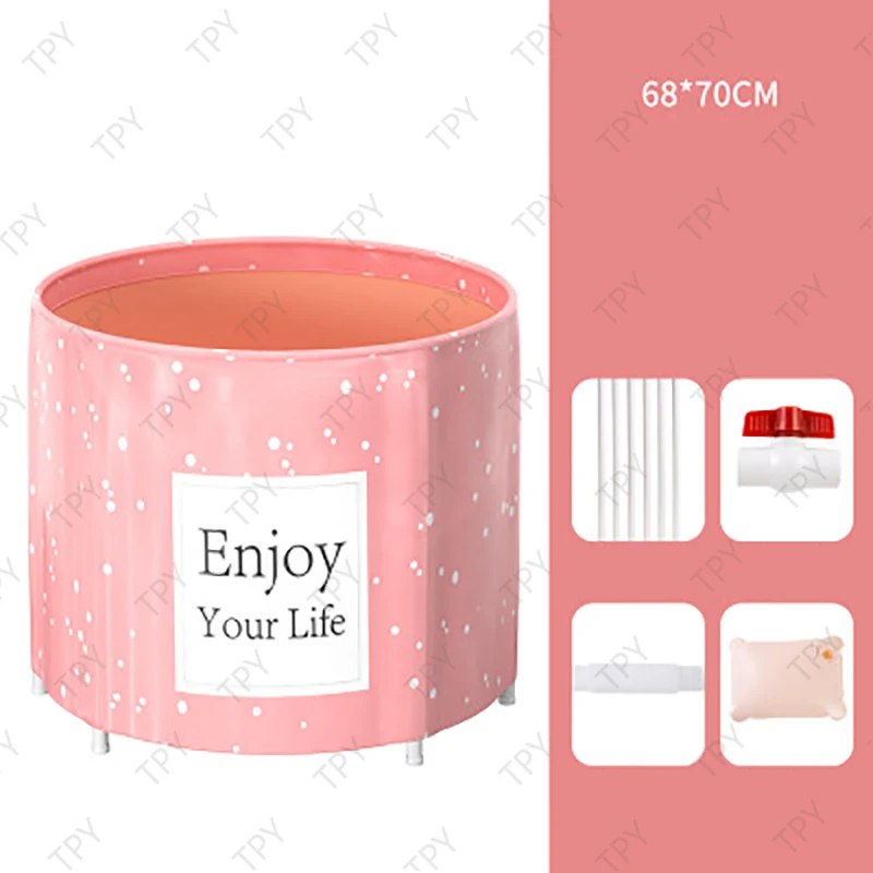 

Adult Foldable Bathtub Thickened Whole Body Soak Bath Barrel Household Bathtub Large Bath Tub Thicker Insulation and No Leakage