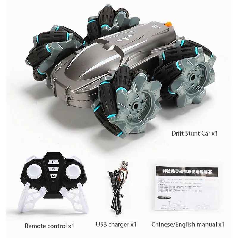 

RC Stunt Car Drift Double-sided Bounce 2.4G 4WD Remote Control Car Rock Crawler Roll Car 360 Degree Flip Kids Robot RC Car Toys