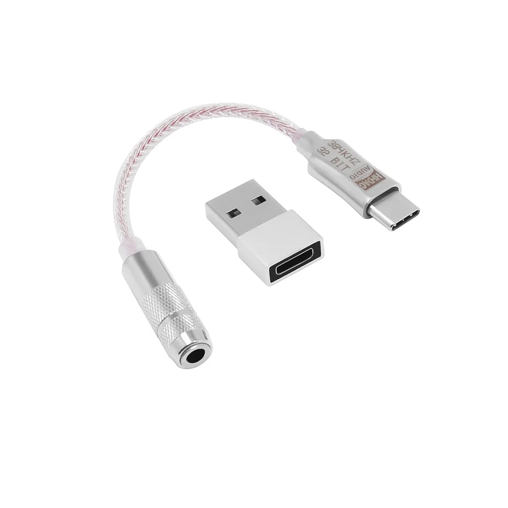 Улучшенный адаптер для наушников ALC5686 USB C до 3 5 мм Hi Fi Тип Aux аудио разъем 32 бит/384