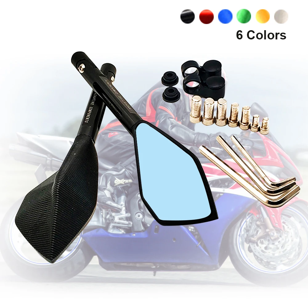 Зеркало заднего вида мотоциклетное синее для Yamaha v max VMAX 1700 1200 125 WR250F wr 250f xt