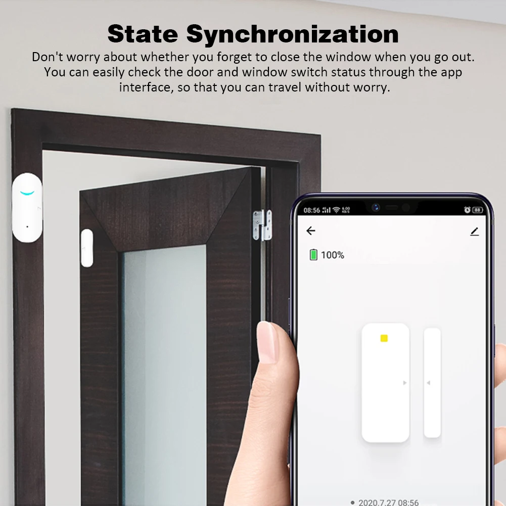 

Guard Alarm Office Window Tuya APP Home Security Open Closed Detector Universal Door Sensor Wireless Smart WIFI Easy Install