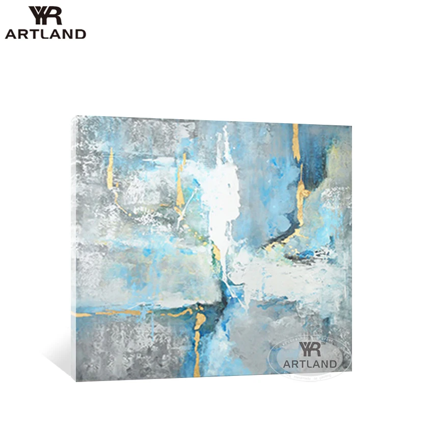 Картина маслом на холсте в скандинавском стиле с абстрактным изображением