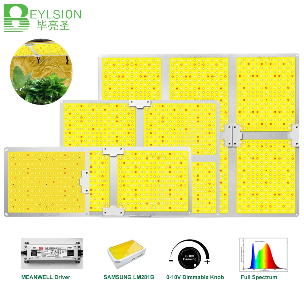 

BEYLSION LED Grow Light Quantum Sunlike Full Spectrum Growth Lamp Large light area for Plant Factory Greenhouses Plant Tent Grow