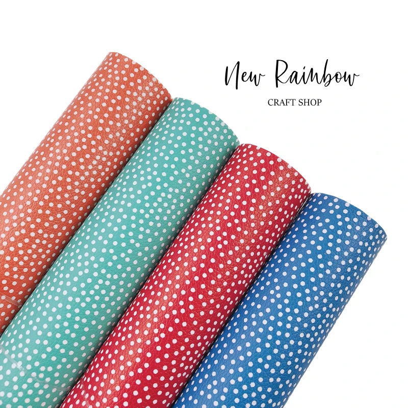 Новинка Радужная Классическая в горошек 4 цвета Сделай Сам искусственная кожа