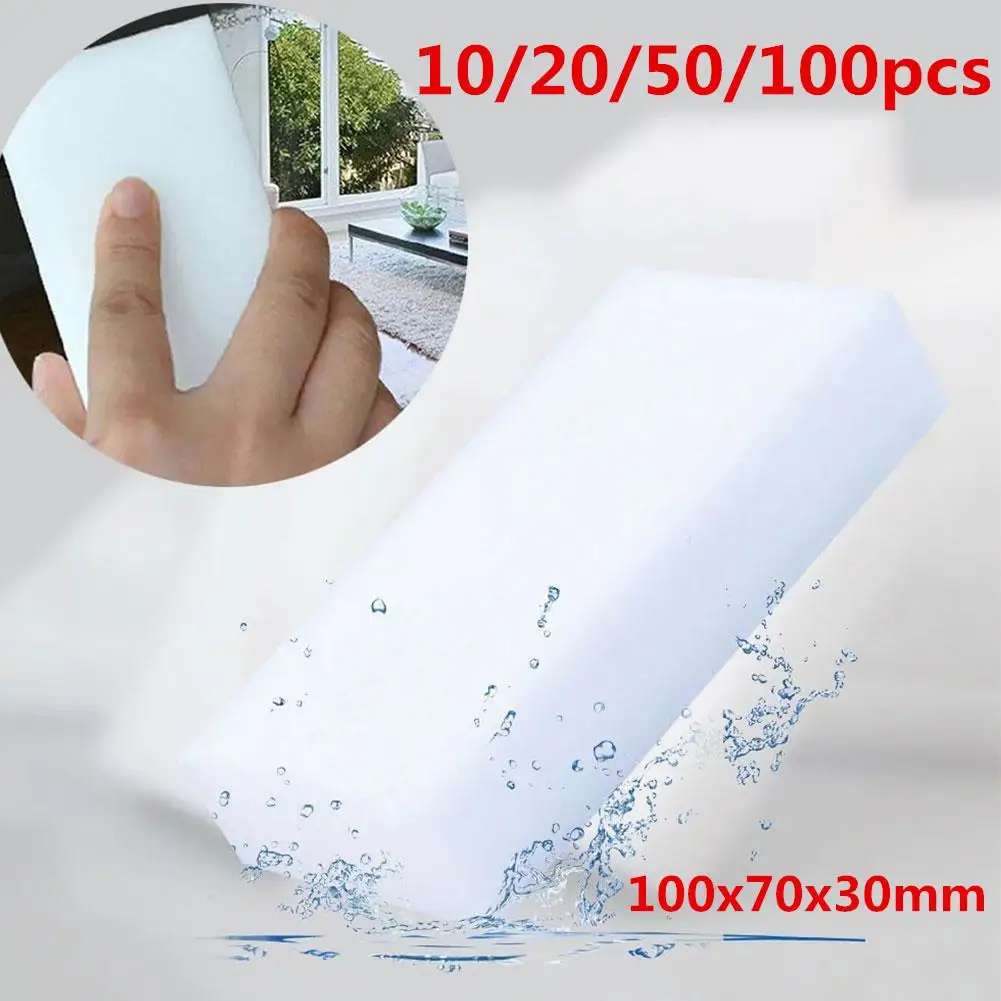 

10/20/50/100pcs 100 x 70 x 30mmMelamine Sponge Magic Sponge High Density Eraser Home Cleaner Cleaning Sponges for dish Kitchen