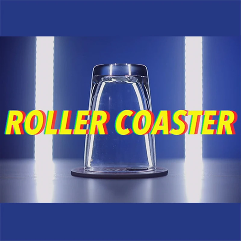 

Magic Tricks Roller Coaster Coin Into Glass Cup Close Up Street Stage Magia Props Magician Illusion Gimmick Mentalism Puzzle Toy