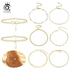 ORSA JEWELS бусины регулируемые ножные браслеты 100% 925 Серебро Золото Серебро Цвет для девушек ювелирные изделия на лодыжку подарок SA14