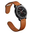 Ремешок 22 мм для Samsung Galaxy Watch 3 active 2, кожаный браслет для часов Huawei watch gt 22e, 46 мм Gear S3 frontier