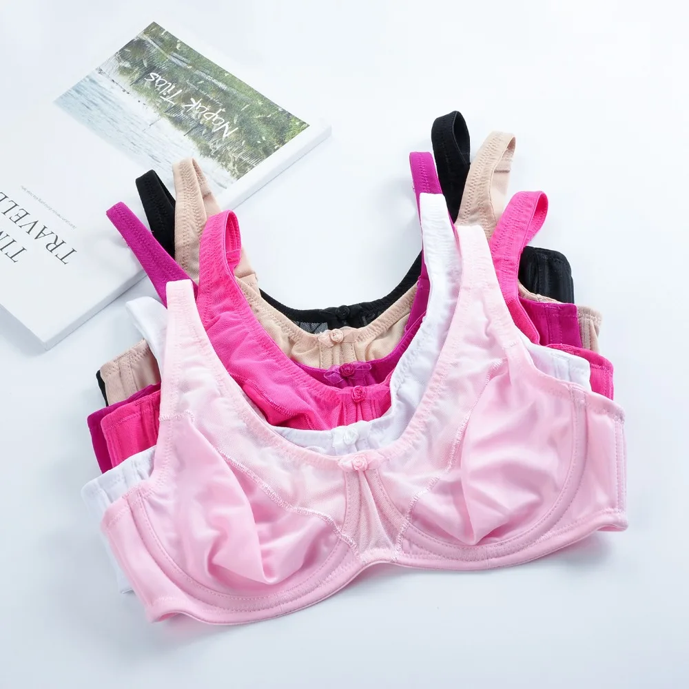 

Hot Sale Women Comfort V-neck Full Coverage No Padding Underwire Minimizer Bra