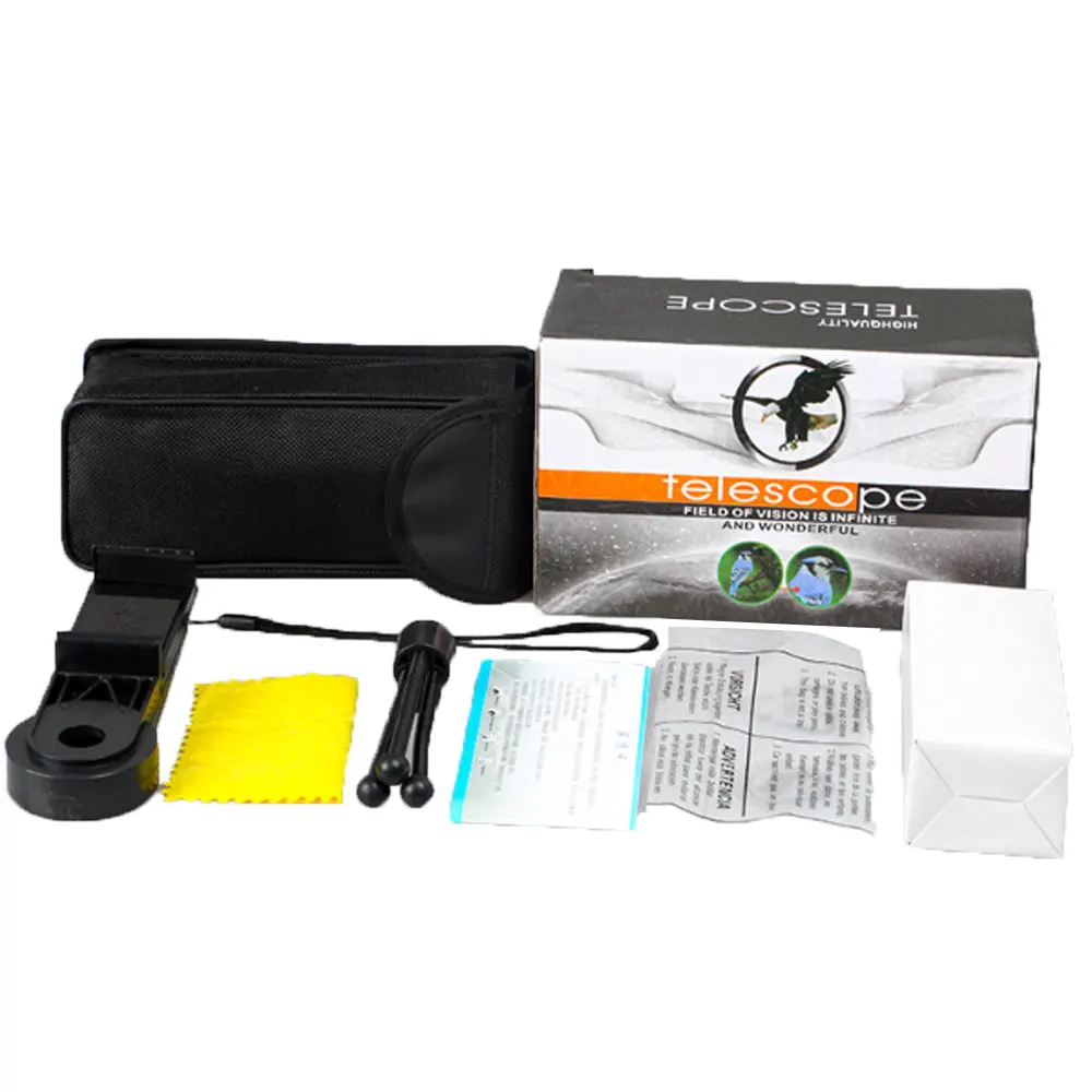 

16x52 Dual Focus Zoom Optic Lens Day Night Vision Travel Monocular Telescope HD Optical Monocular with Mobile Phone Holder