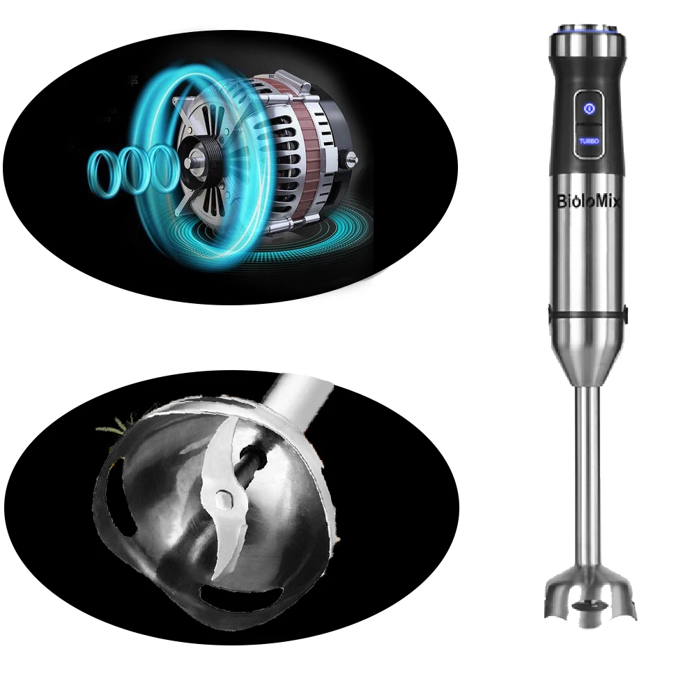 Блендер электрический миксер из нержавеющей стали погружной ручной блендер