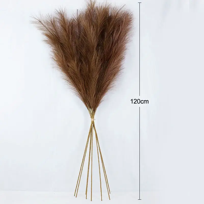 

1pc 120cm Artificial Reed Grass Branch Fake Plants Wedding Bouquet Home Decoration DIY Craft Accessories Table Decor Phragmites