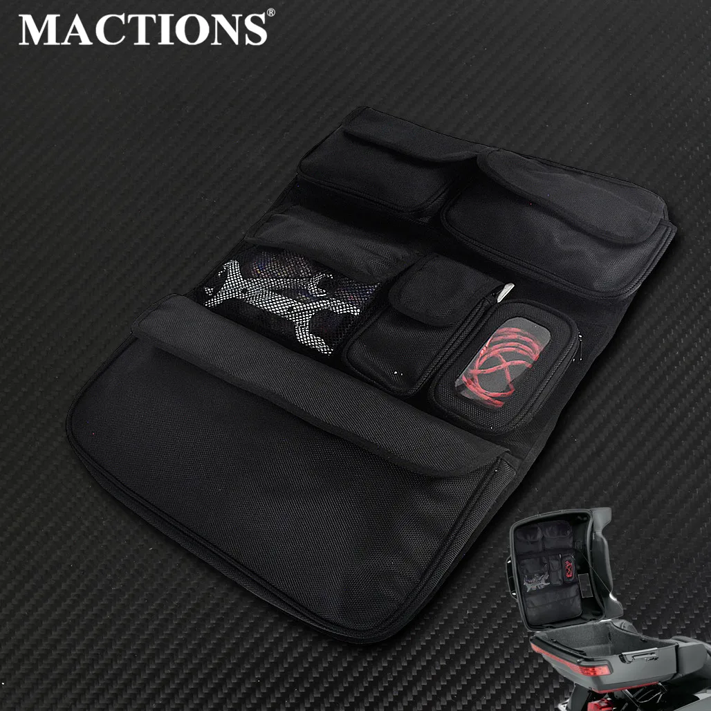 

Motorcycle Tour Pak Lid Fitted Lining with Organizer Storage Pocket Saddlebag For Harley Touring 2014-2020 Road King FLHX