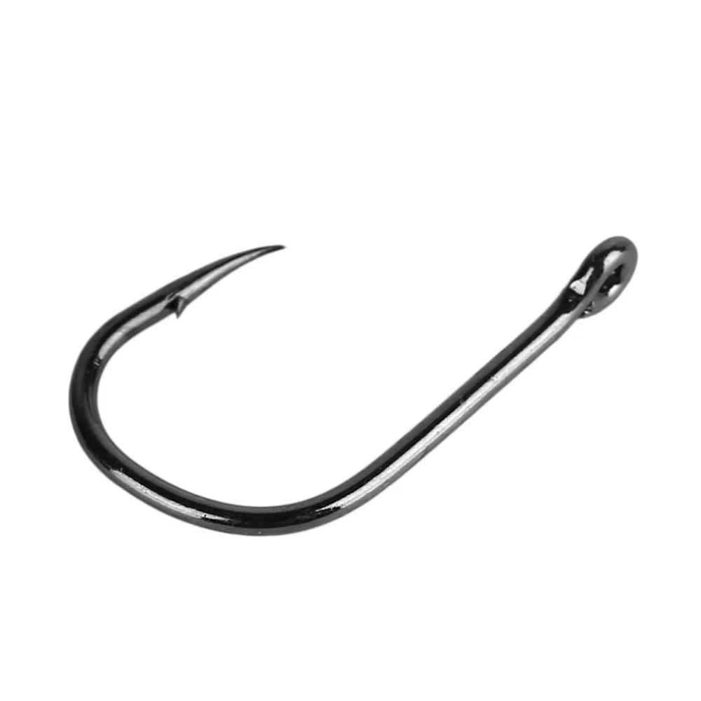 

100Pcs Fishing Hooks Set Carbon Steel Single Circle Fishing Hook Fly Fishing Jip Barbed Carp Hooks Sea Tackle Accessories + Box