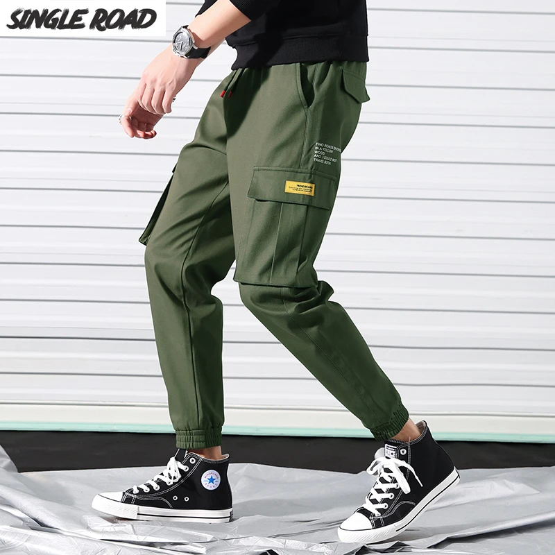 Мужские брюки карго SingleRoad повседневные шаровары в стиле хип хоп с несколькими