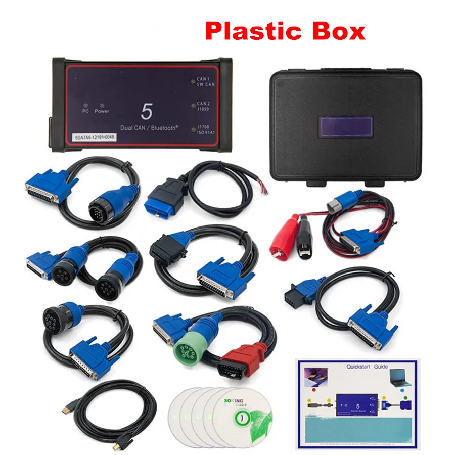 Диагностический инструмент для грузовиков DPA5 Адаптер USB/Bluetooth DPA5 Dearborn Protocol DPA 5, сверхмощный грузовик с многоязычными DPA5 8,6